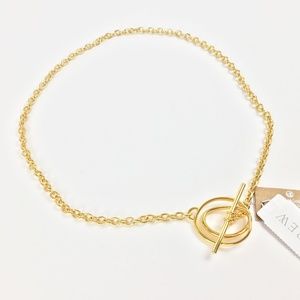 J. Crew Holden Layered Circle Toggle Closure Necklace